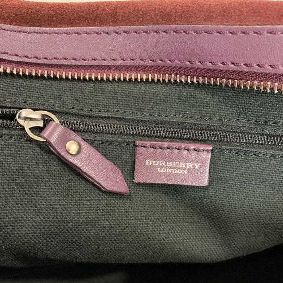 BURBERRY Purple Suede Fringed Barrel Tassel - Picture 12 of 14